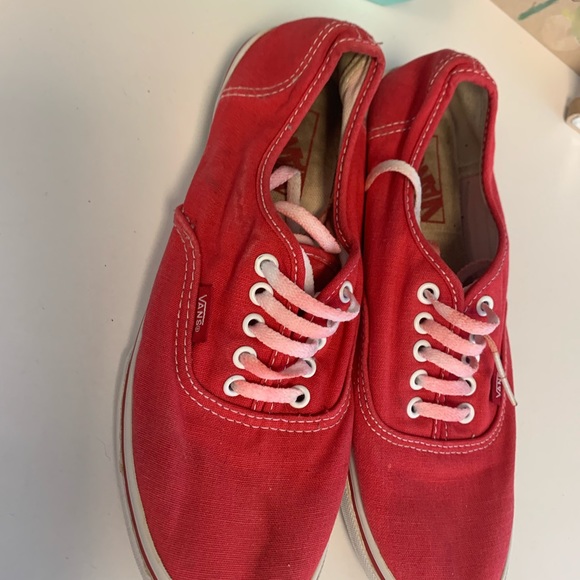Red Ladies Vans size 8 - Picture 15 of 16